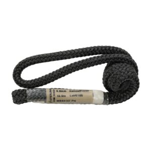 Sterling Hollow Block2 6.8mm Cord Black 19 - 1