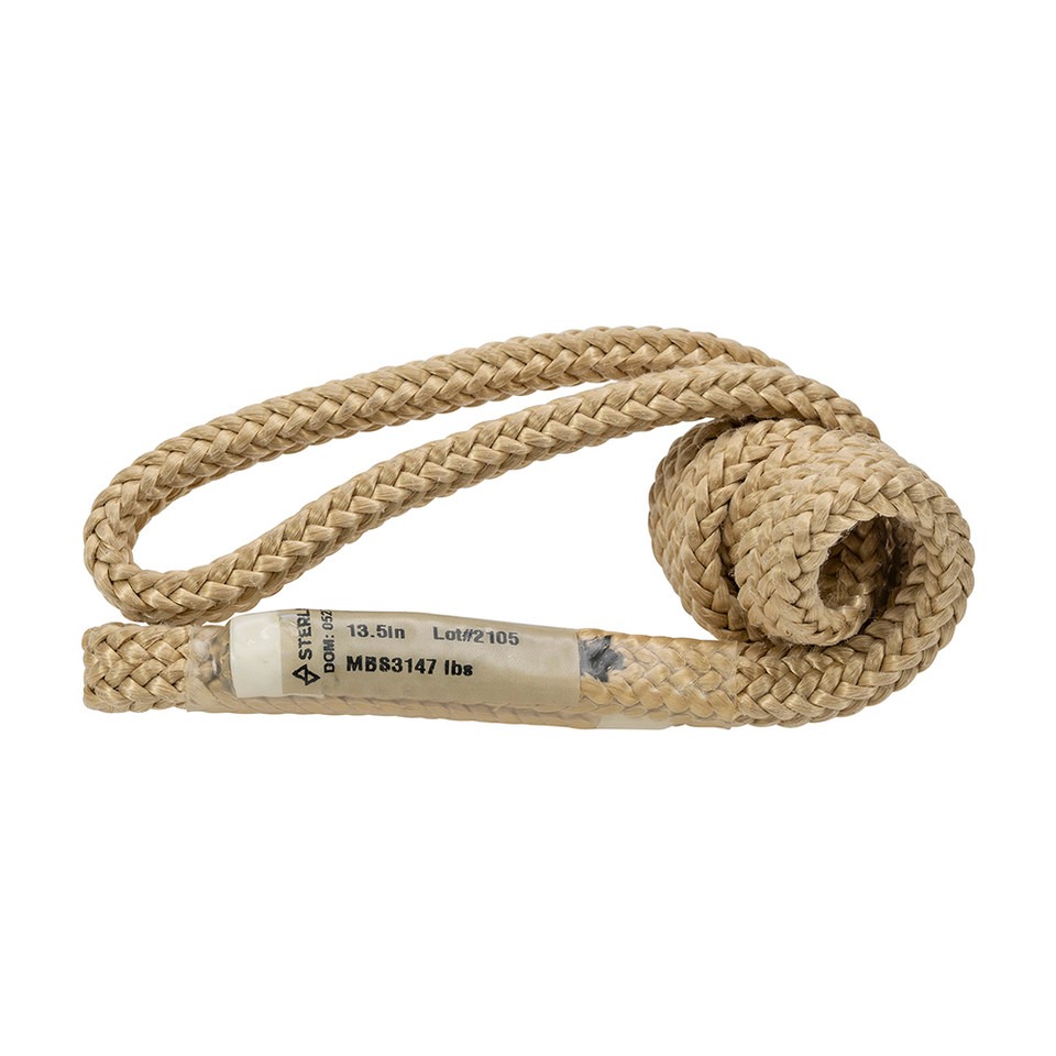 Sterling Hollow Block2 6.8mm Cord Tan 13.5 - 1