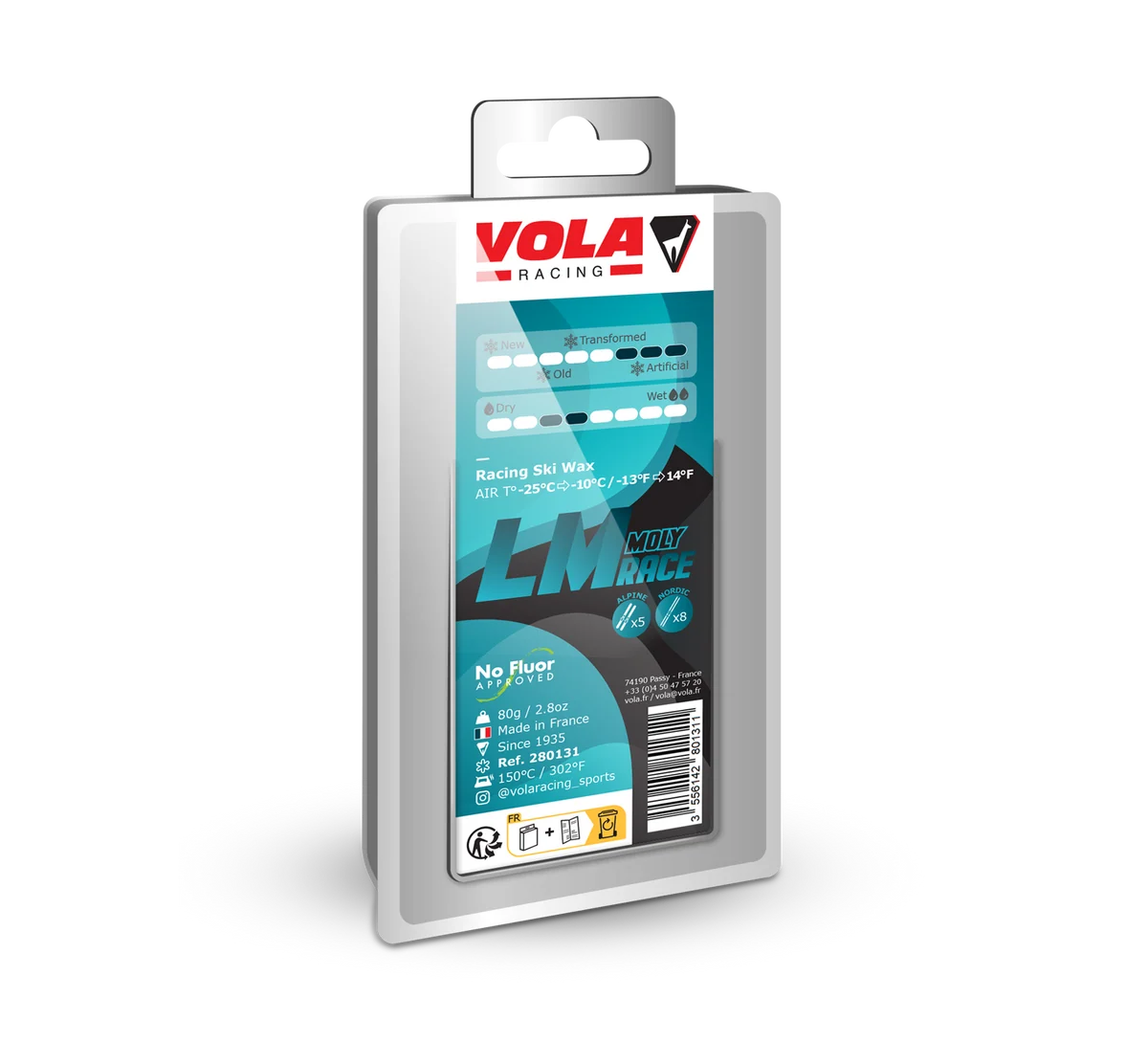 Molybden LM Race Blue Ski Wax 80 g / No fluor